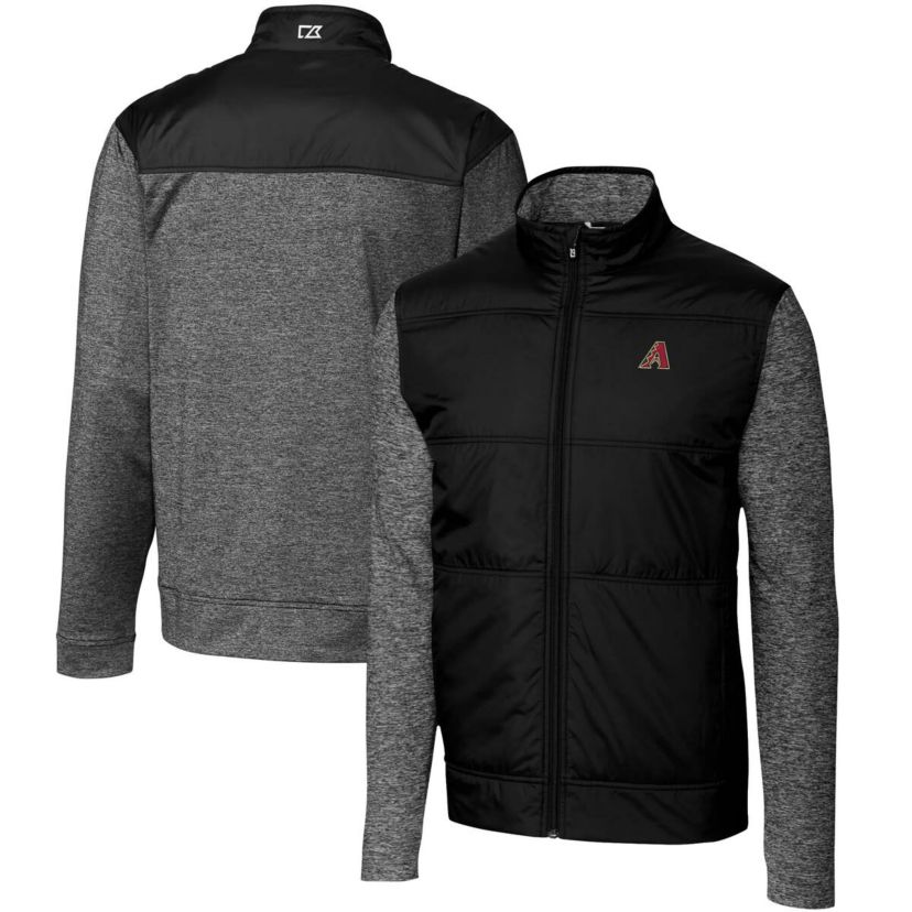 MLB Arizona Diamondbacks Stealth Hybrid Quilted Full-Zip Windbreaker Jacket