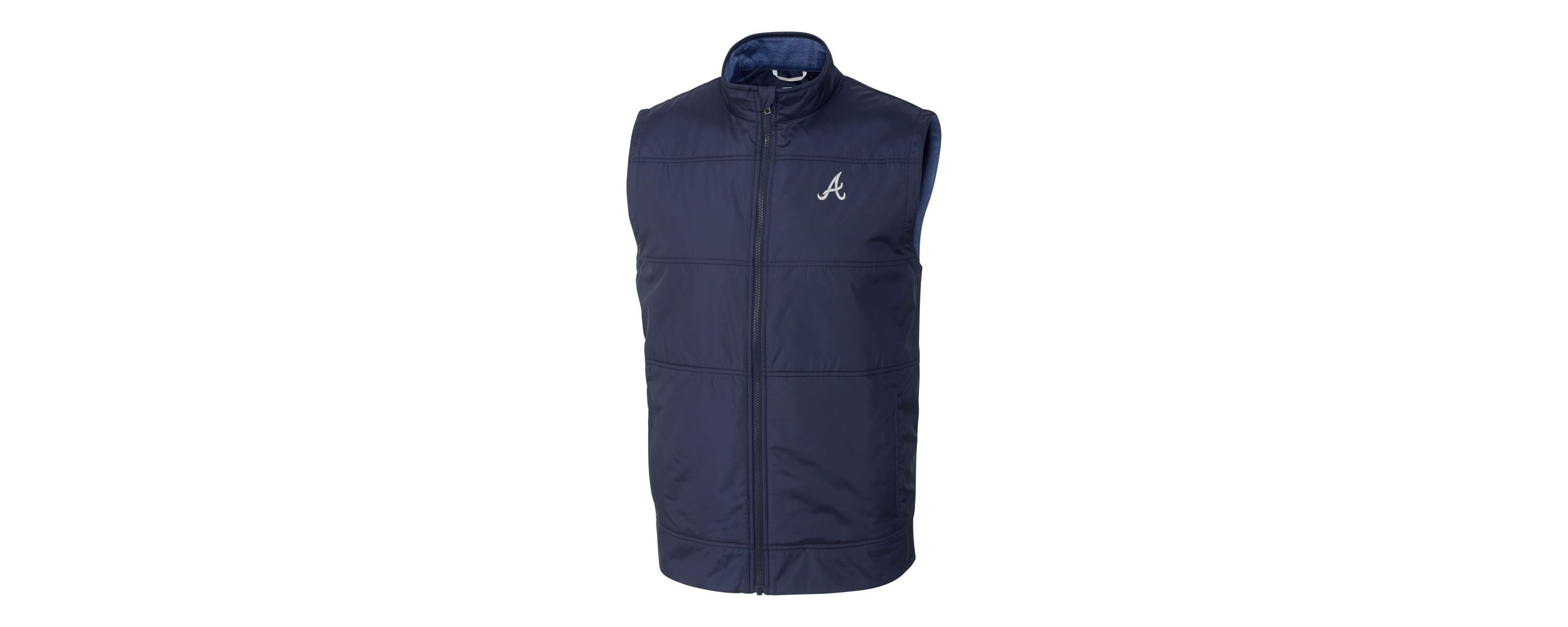 MLB Atlanta Braves Stealth Hybrid Quilted Windbreaker Full-Zip Vest
