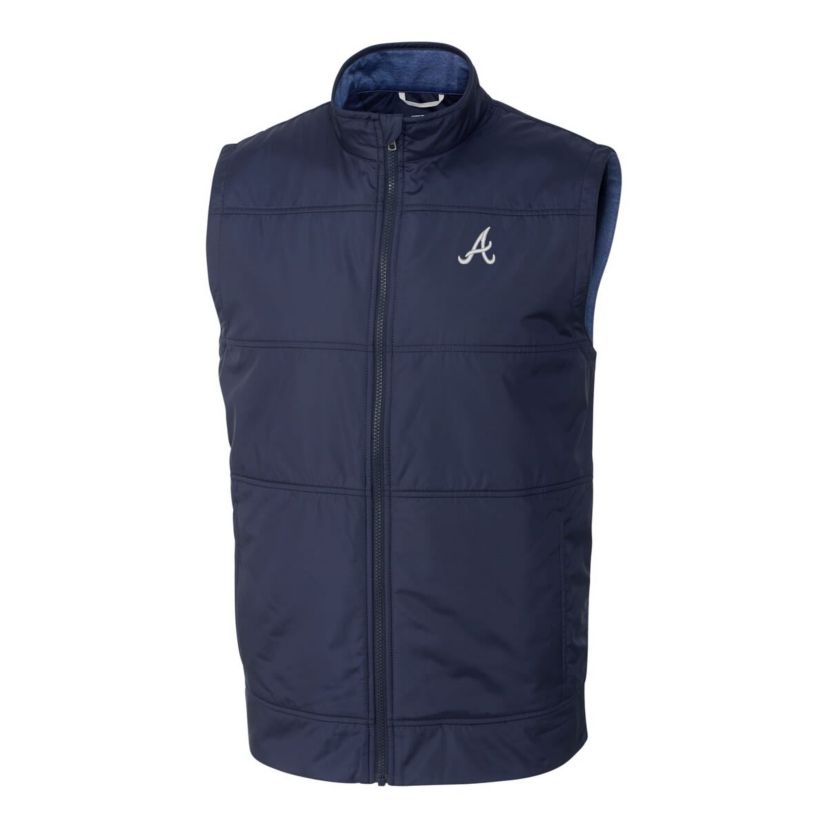 MLB Atlanta Braves Stealth Hybrid Quilted Windbreaker Full-Zip Vest