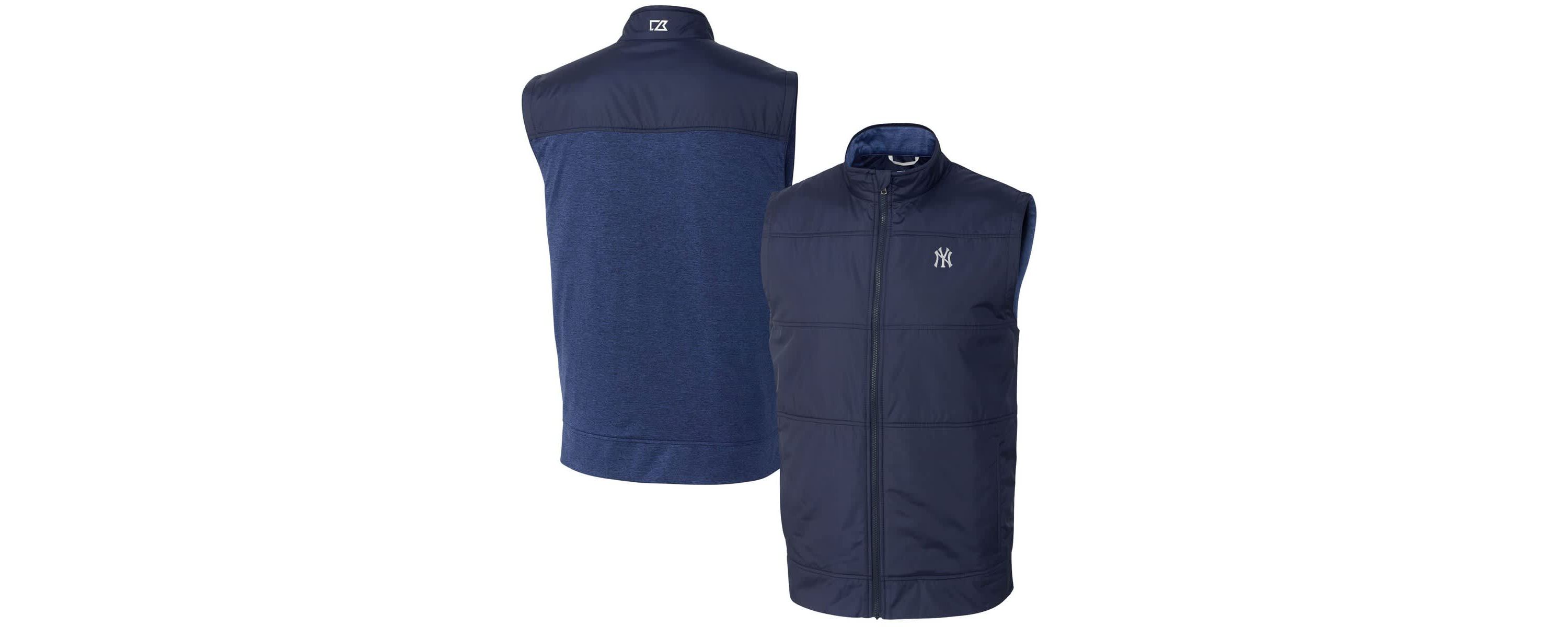 MLB New York Yankees Stealth Hybrid Quilted Windbreaker Full-Zip Vest
