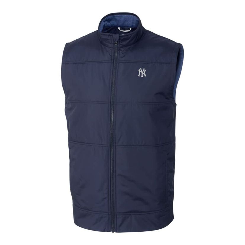 MLB New York Yankees Stealth Hybrid Quilted Windbreaker Full-Zip Vest
