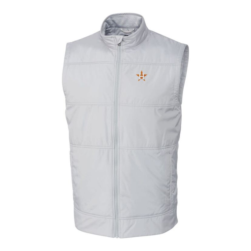 MLB Houston Astros Stealth Hybrid Quilted Windbreaker Full-Zip Vest