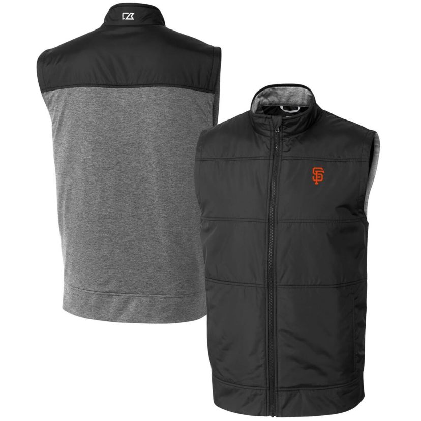MLB San Francisco Giants Stealth Hybrid Quilted Windbreaker Full-Zip Vest