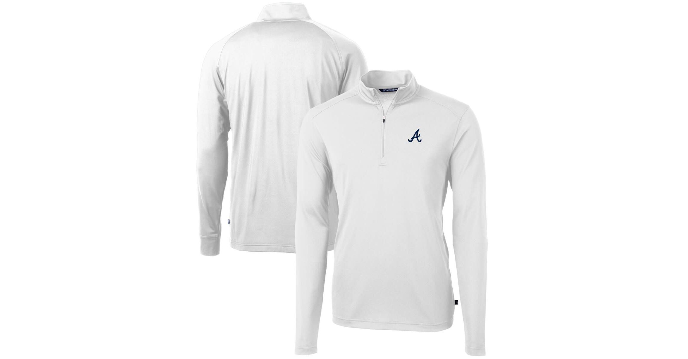 MLB Atlanta Braves Virtue Eco Pique Recycled Quarter-Zip Pullover Top