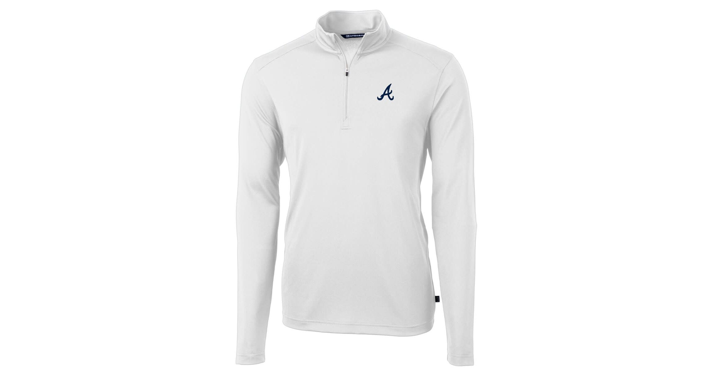 MLB Atlanta Braves Virtue Eco Pique Recycled Quarter-Zip Pullover Top