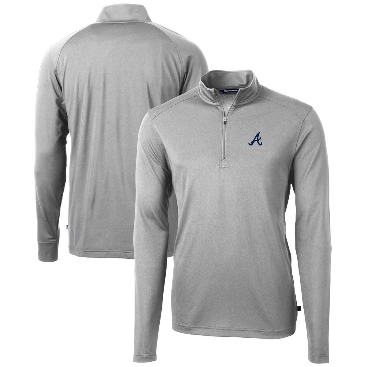 MLB Atlanta Braves Virtue Eco Pique Recycled Quarter-Zip Pullover Top