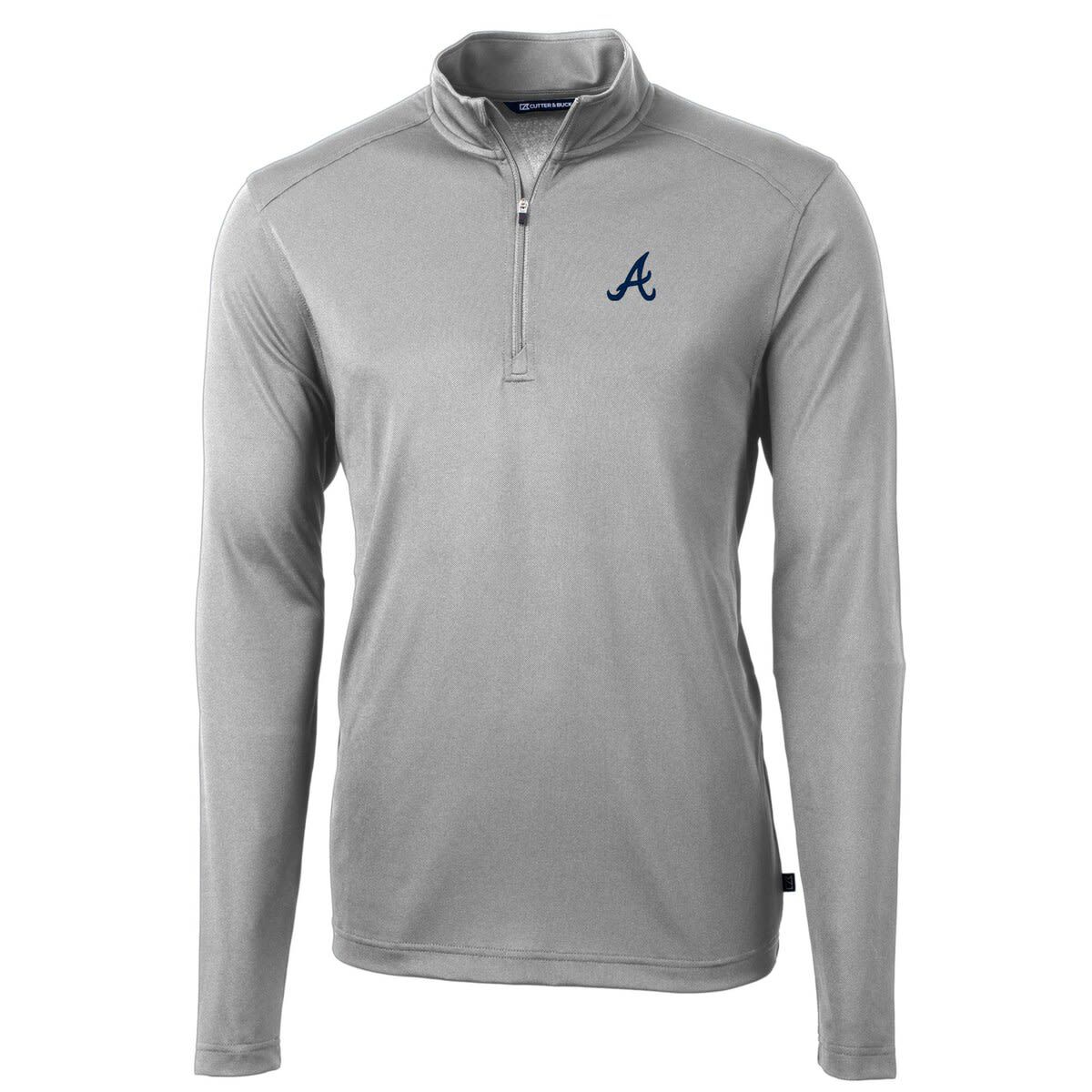MLB Atlanta Braves Virtue Eco Pique Recycled Quarter-Zip Pullover Top