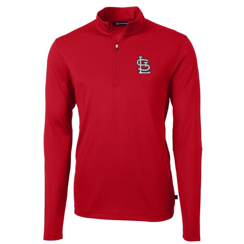MLB St. Louis Cardinals Virtue Eco Pique Recycled Quarter-Zip Pullover Top
