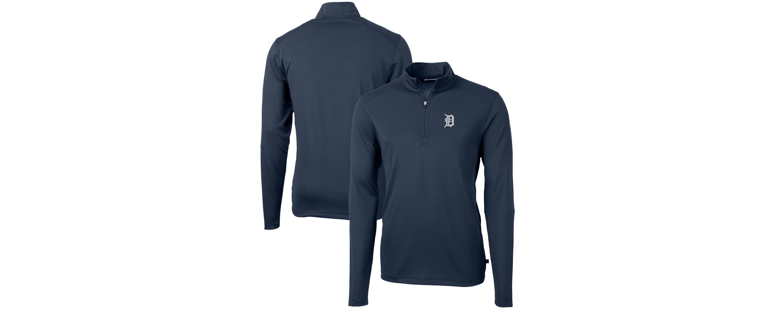 MLB Detroit Tigers Virtue Eco Pique Recycled Quarter-Zip Pullover Top