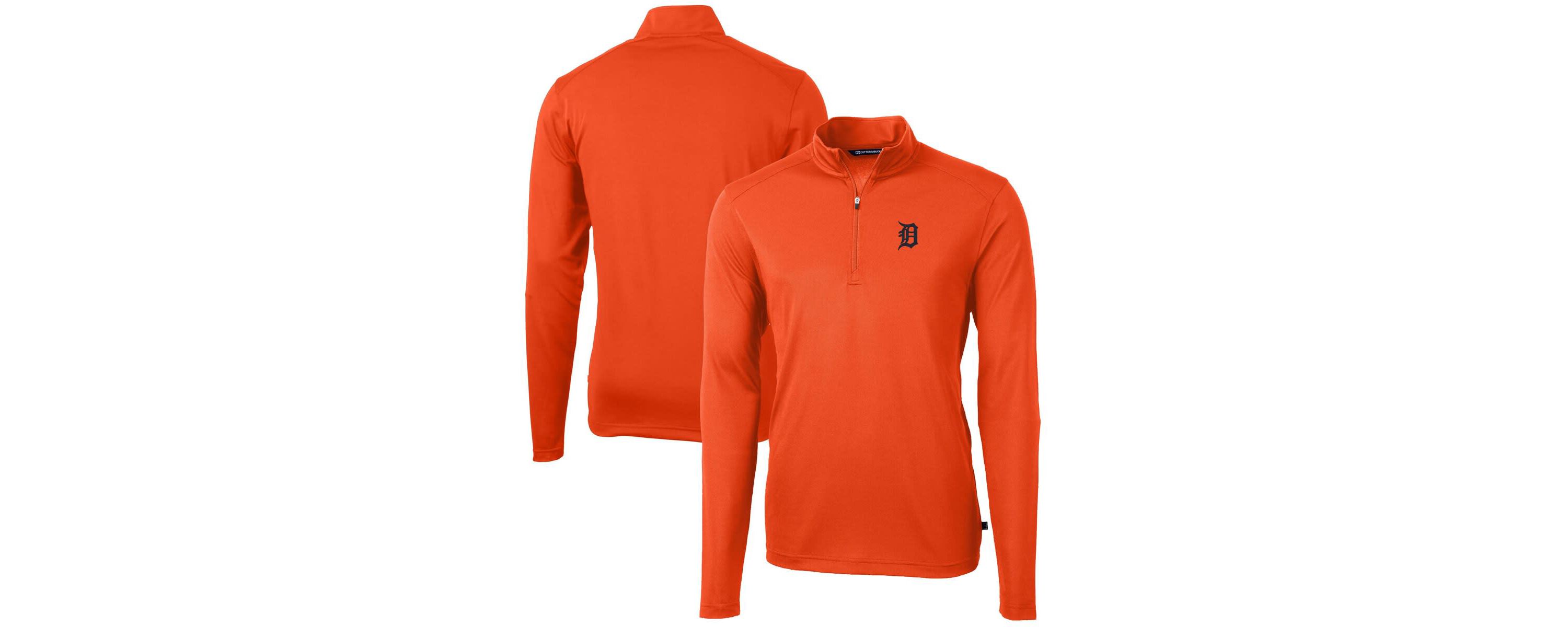 MLB Detroit Tigers Virtue Eco Pique Recycled Quarter-Zip Pullover Top