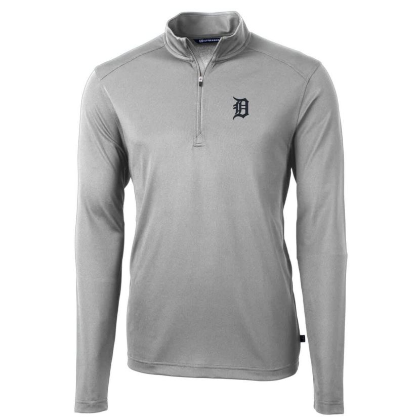 MLB Detroit Tigers Virtue Eco Pique Recycled Quarter-Zip Pullover Top