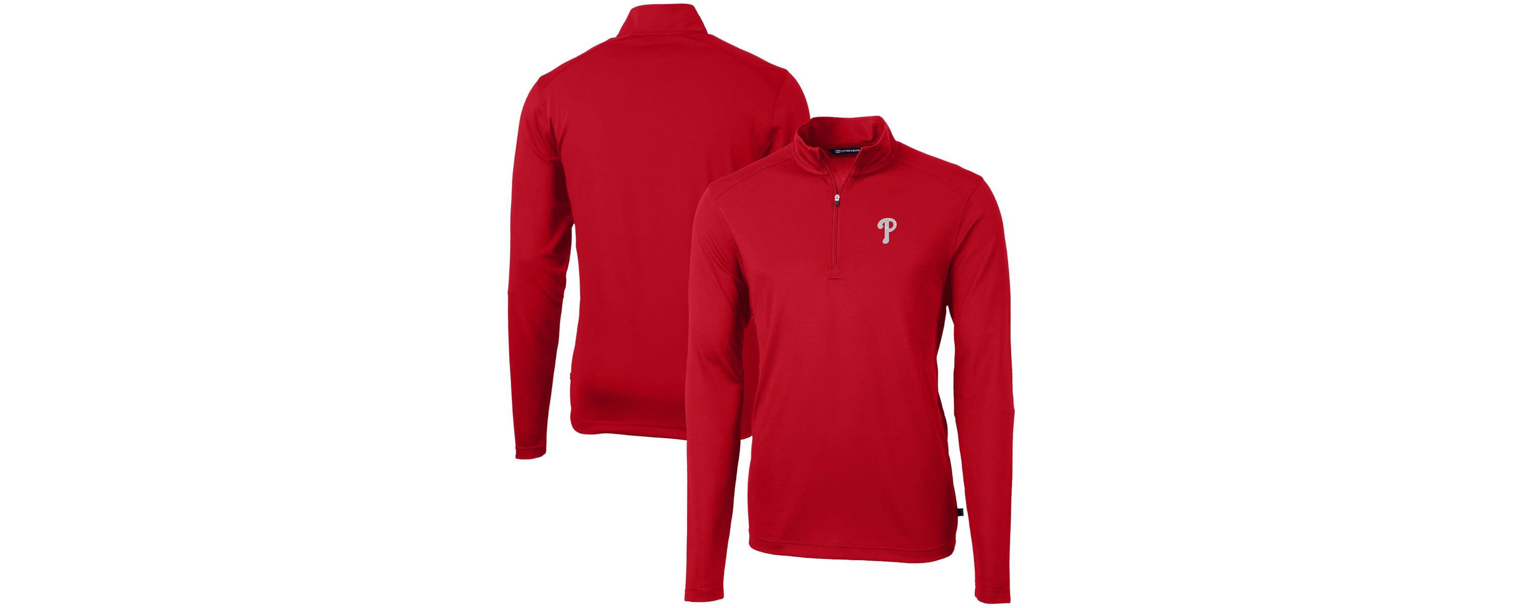 MLB Philadelphia Phillies Virtue Eco Pique Recycled Quarter-Zip Pullover Top