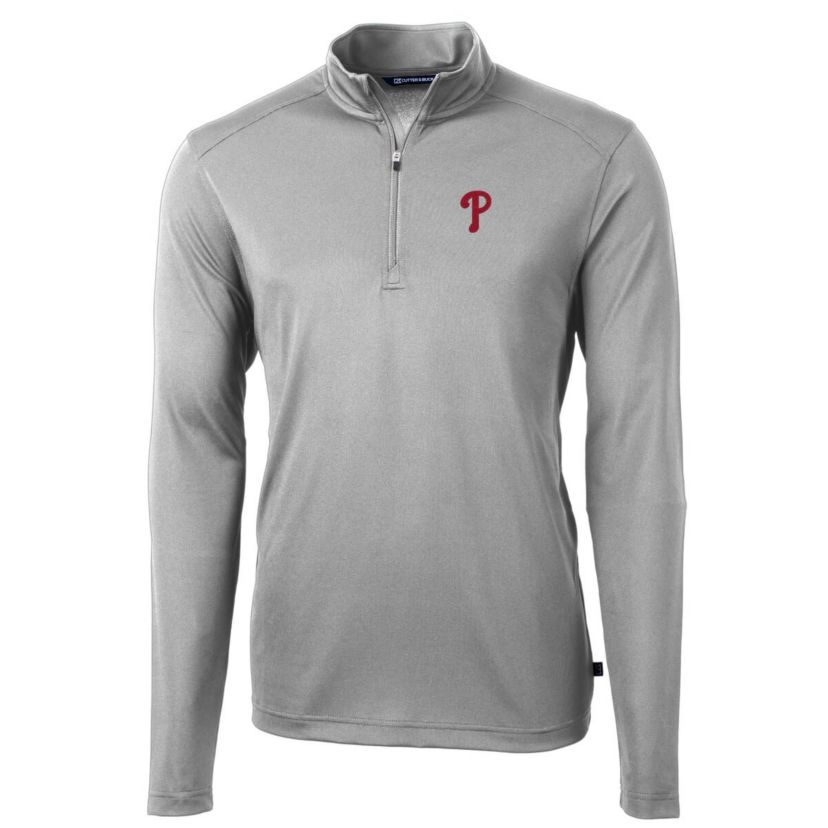 MLB Philadelphia Phillies Virtue Eco Pique Recycled Quarter-Zip Pullover Top