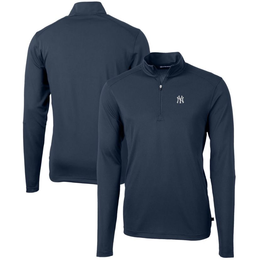 MLB New York Yankees Virtue Eco Pique Recycled Quarter-Zip Pullover Top