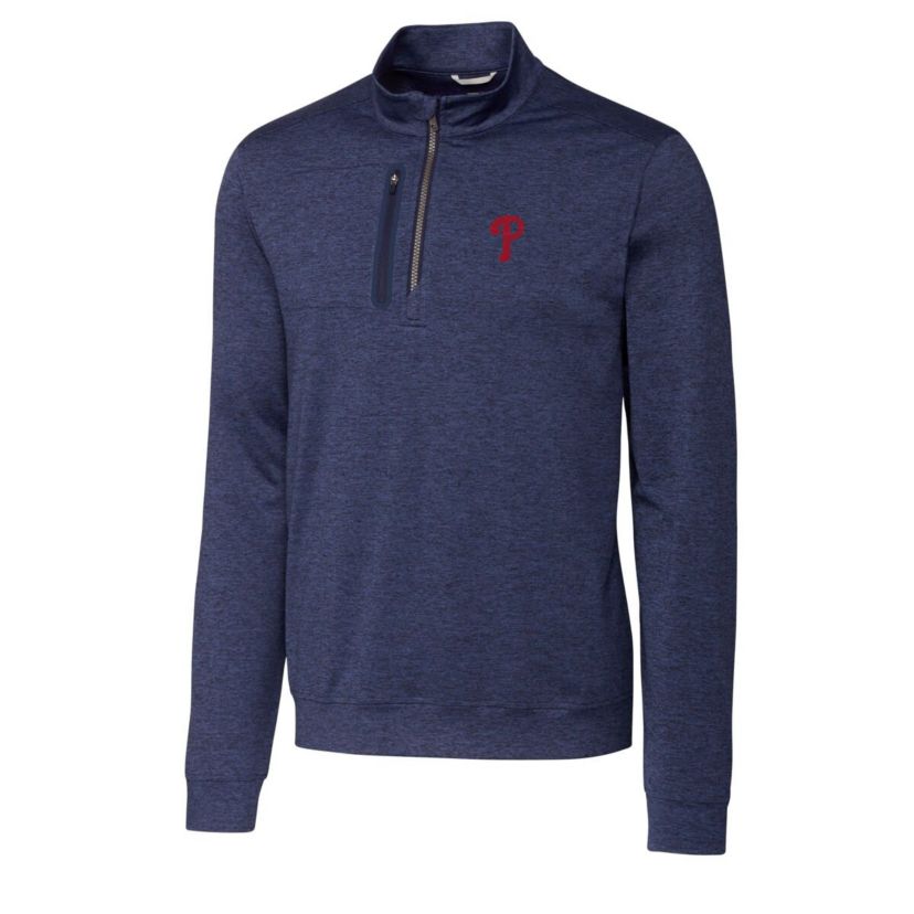 MLB Philadelphia Phillies Stealth ed Quarter-Zip Pullover Top
