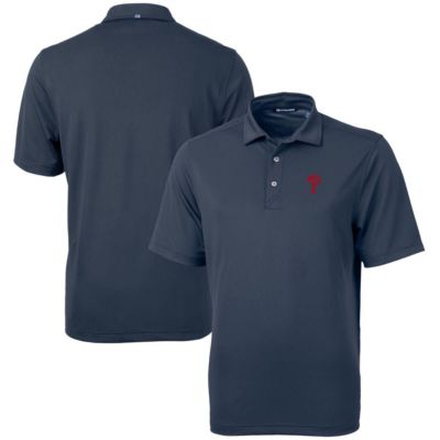Cutter & Buck Men's MLB Philadelphia Phillies Virtue Eco Pique Recycled Polo, Navy Blue, 3XL