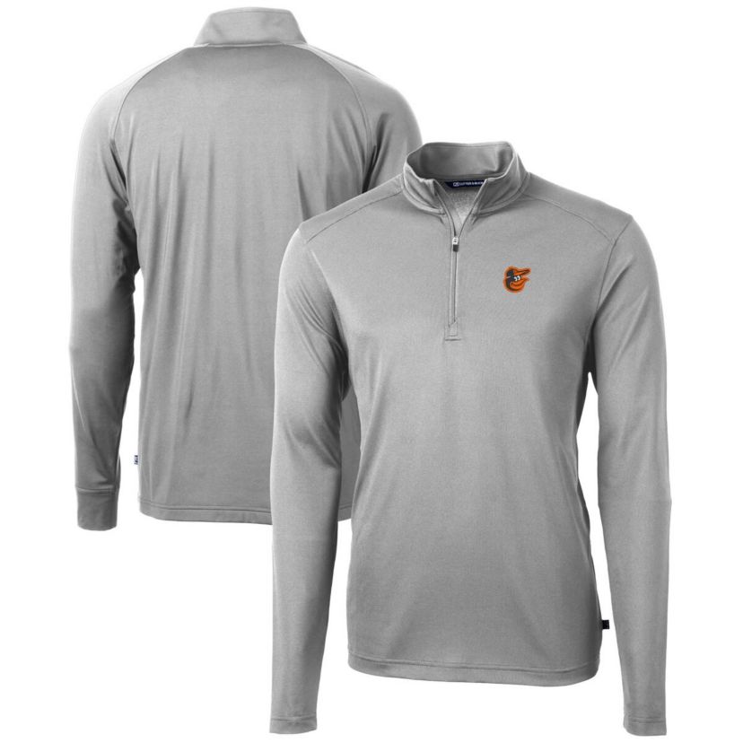 MLB Baltimore Orioles Virtue Eco Pique Recycled Quarter-Zip Pullover Top