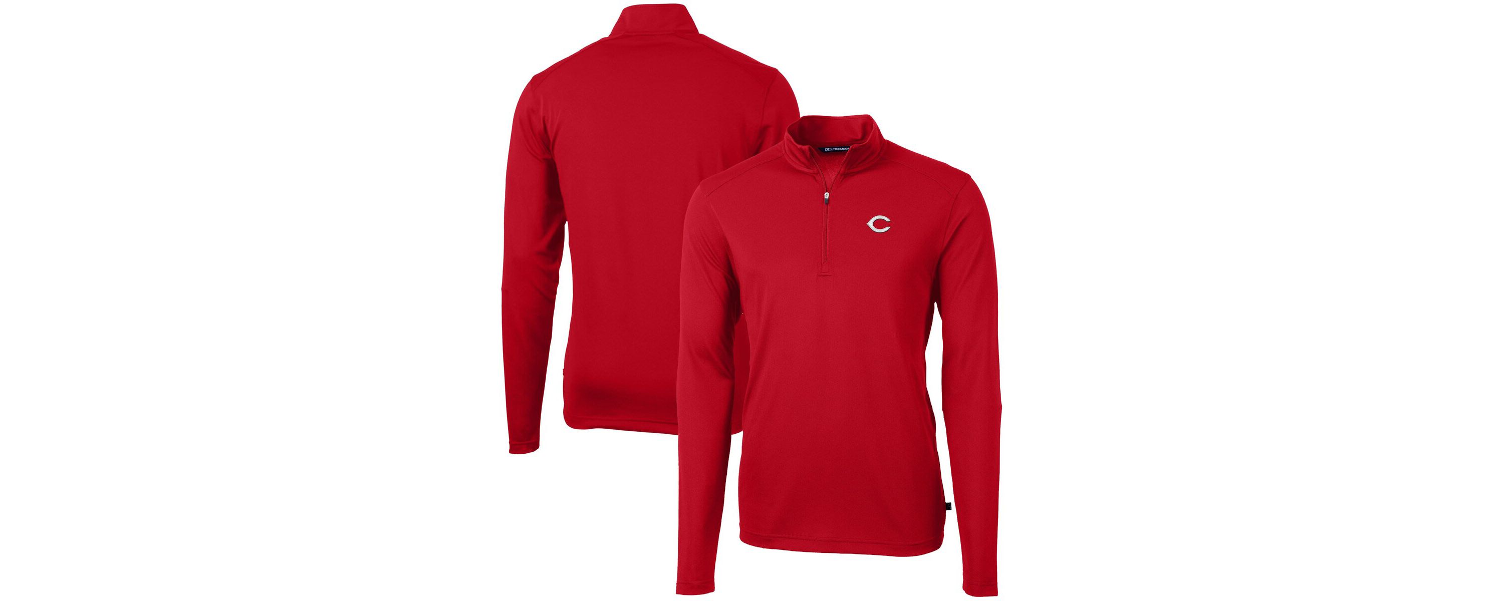 MLB Cincinnati Reds Virtue Eco Pique Recycled Quarter-Zip Pullover Top