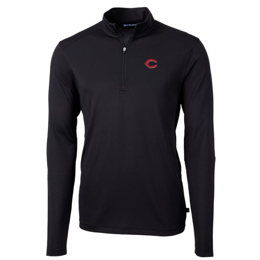MLB Cincinnati Reds Virtue Eco Pique Recycled Quarter-Zip Pullover Top