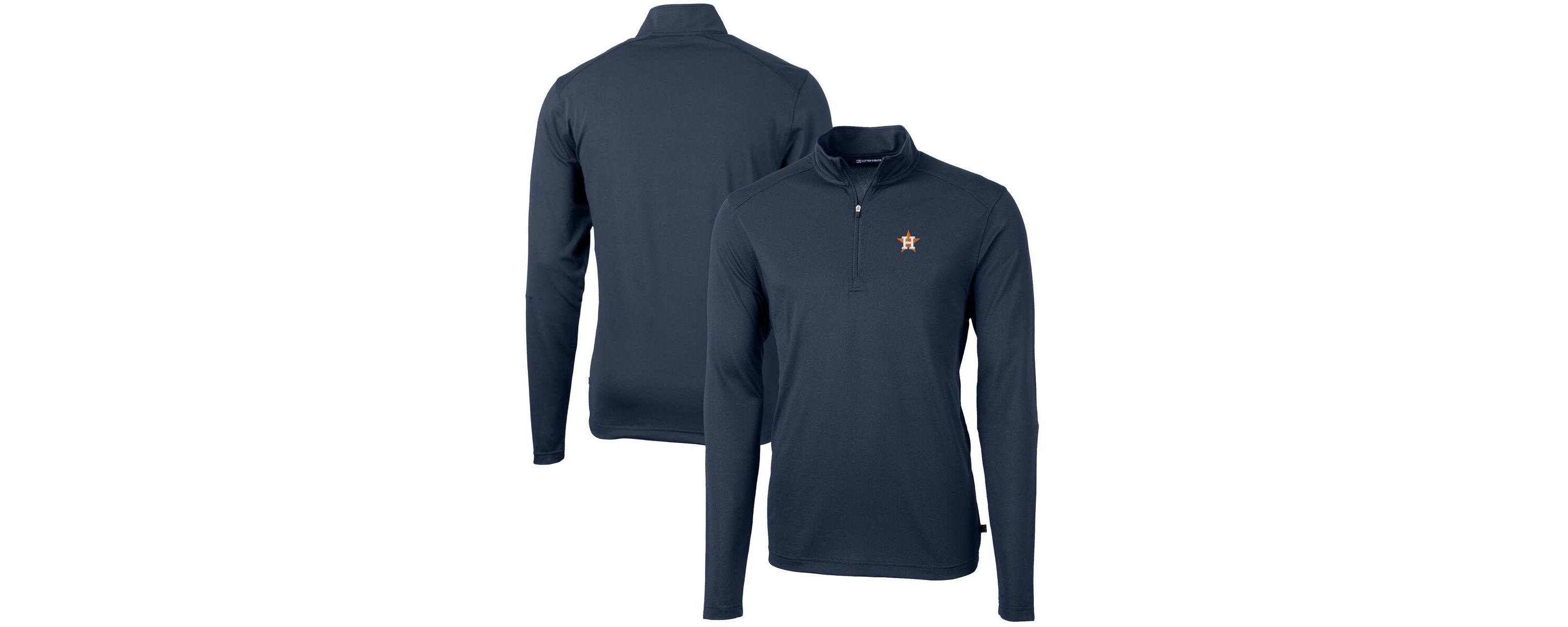 MLB Houston Astros Virtue Eco Pique Recycled Quarter-Zip Pullover Top