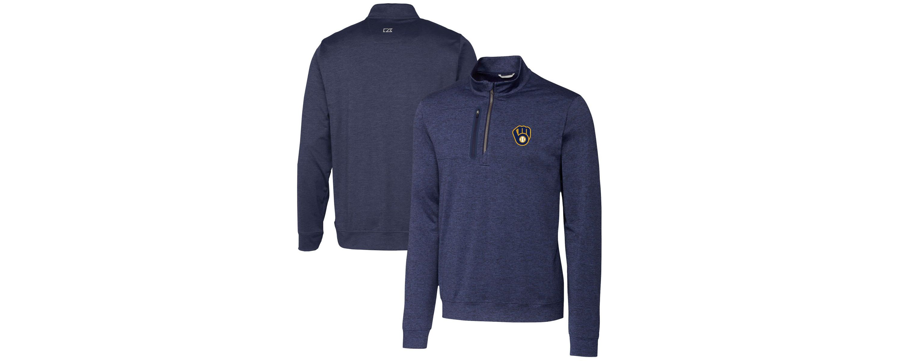 MLB Milwaukee Brewers Stealth ed Quarter-Zip Pullover Top