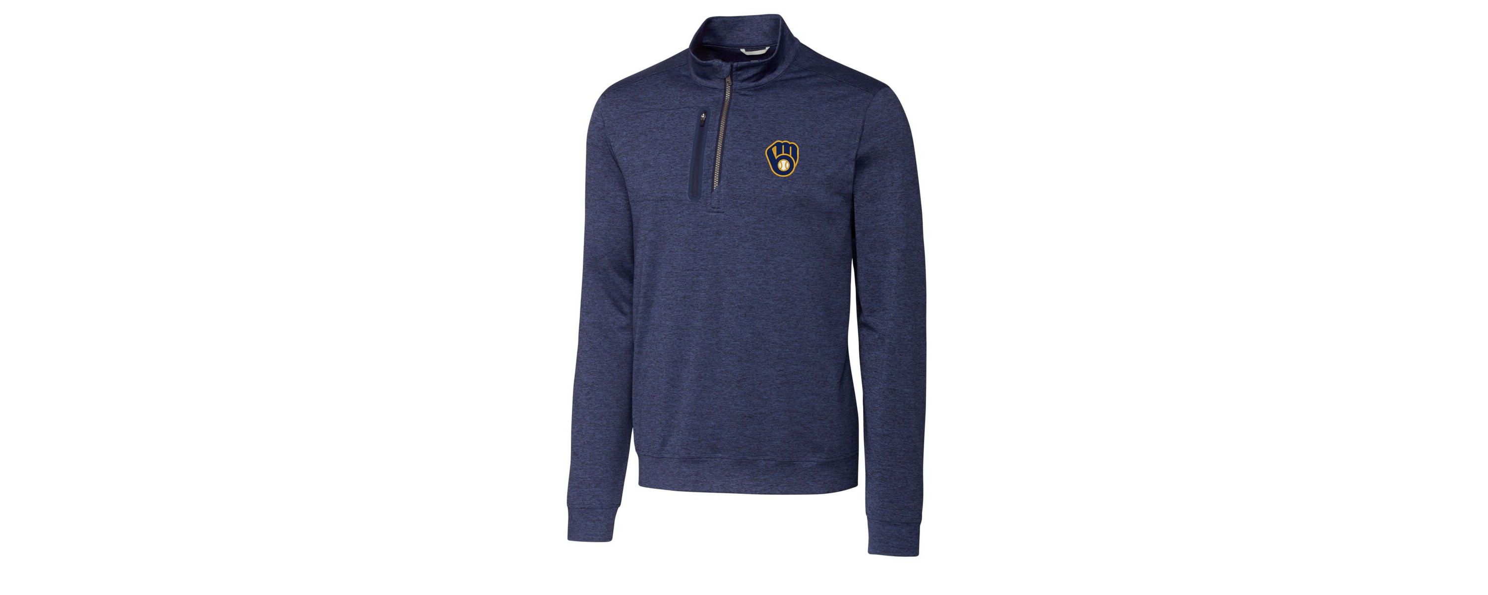 MLB Milwaukee Brewers Stealth ed Quarter-Zip Pullover Top