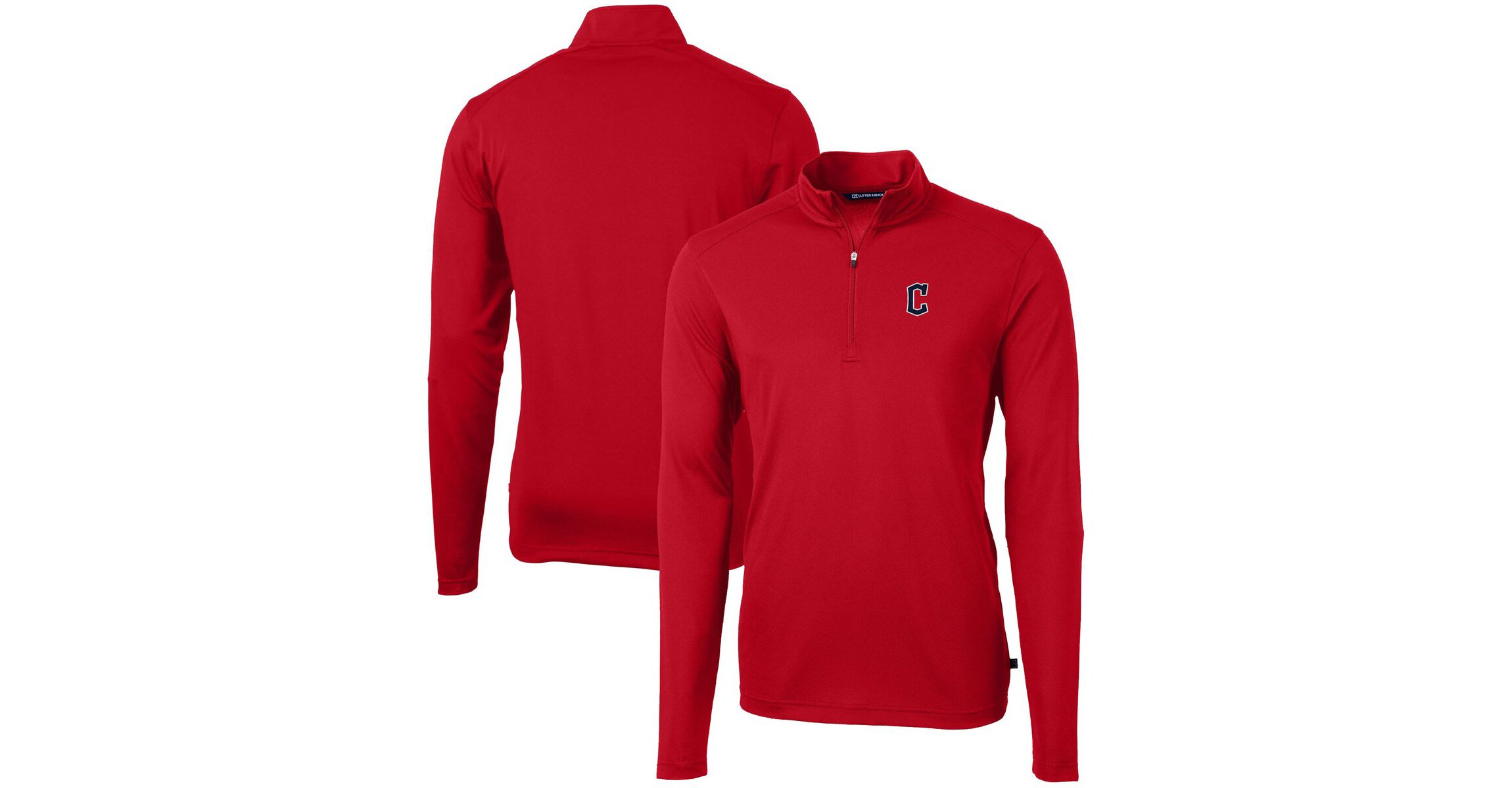 MLB Cleveland Guardians Virtue Eco Pique Recycled Quarter-Zip Pullover Top