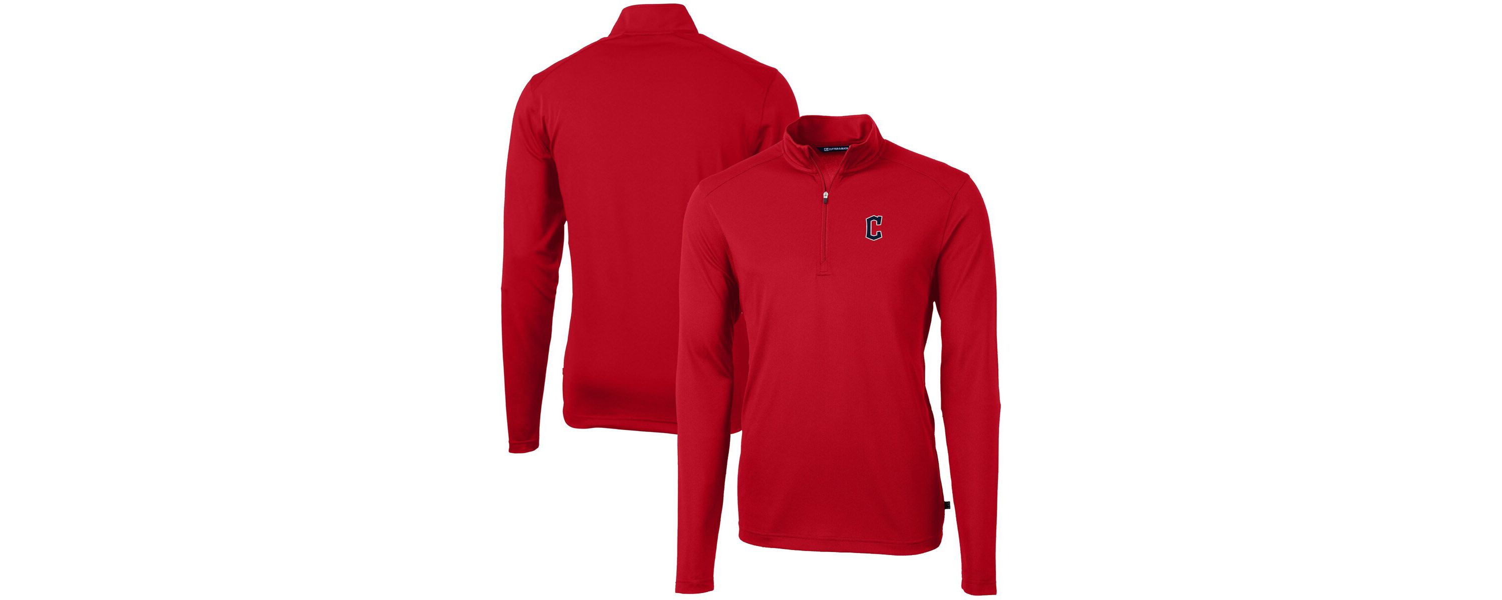MLB Cleveland Guardians Virtue Eco Pique Recycled Quarter-Zip Pullover Top