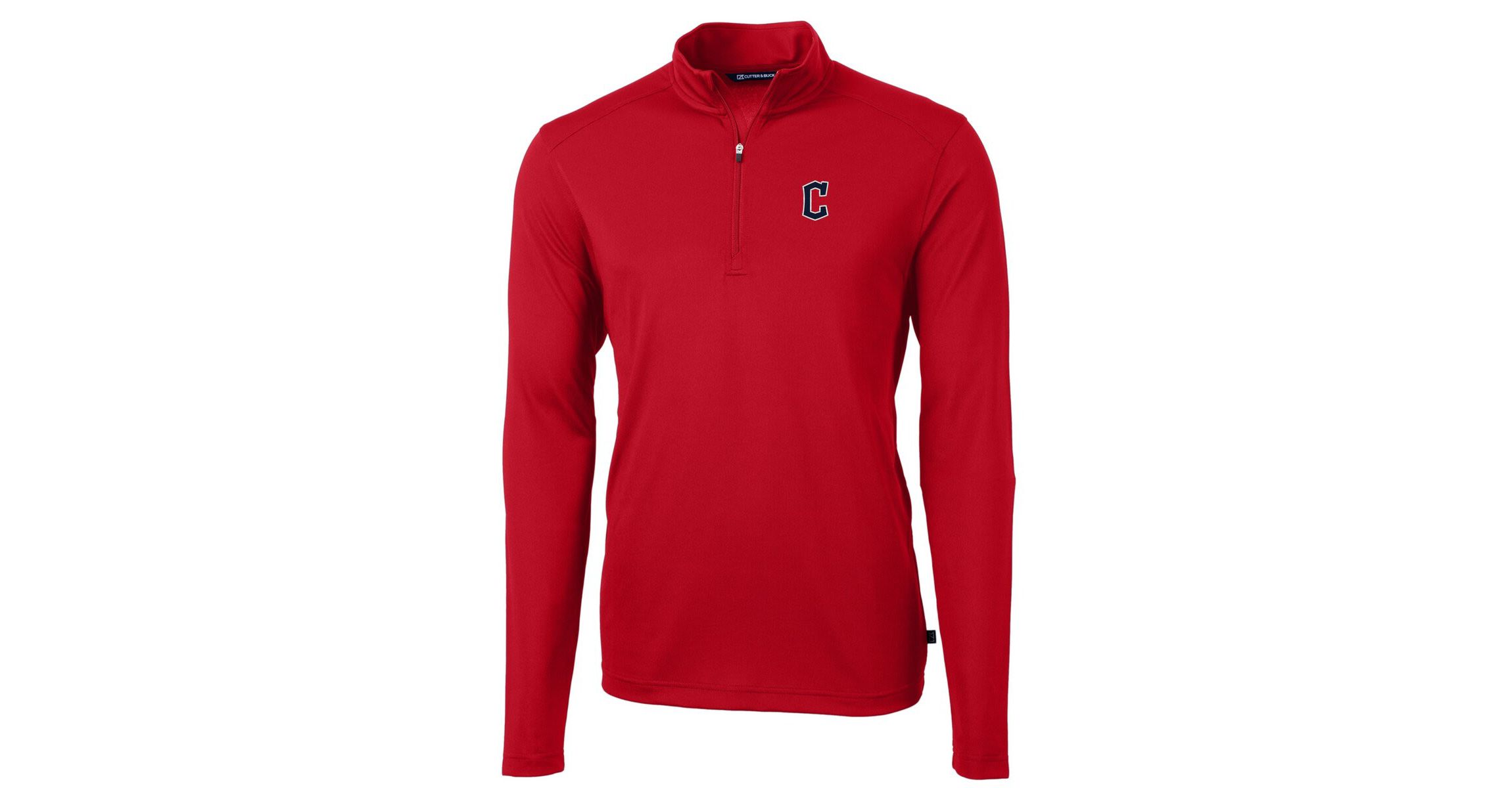 MLB Cleveland Guardians Virtue Eco Pique Recycled Quarter-Zip Pullover Top