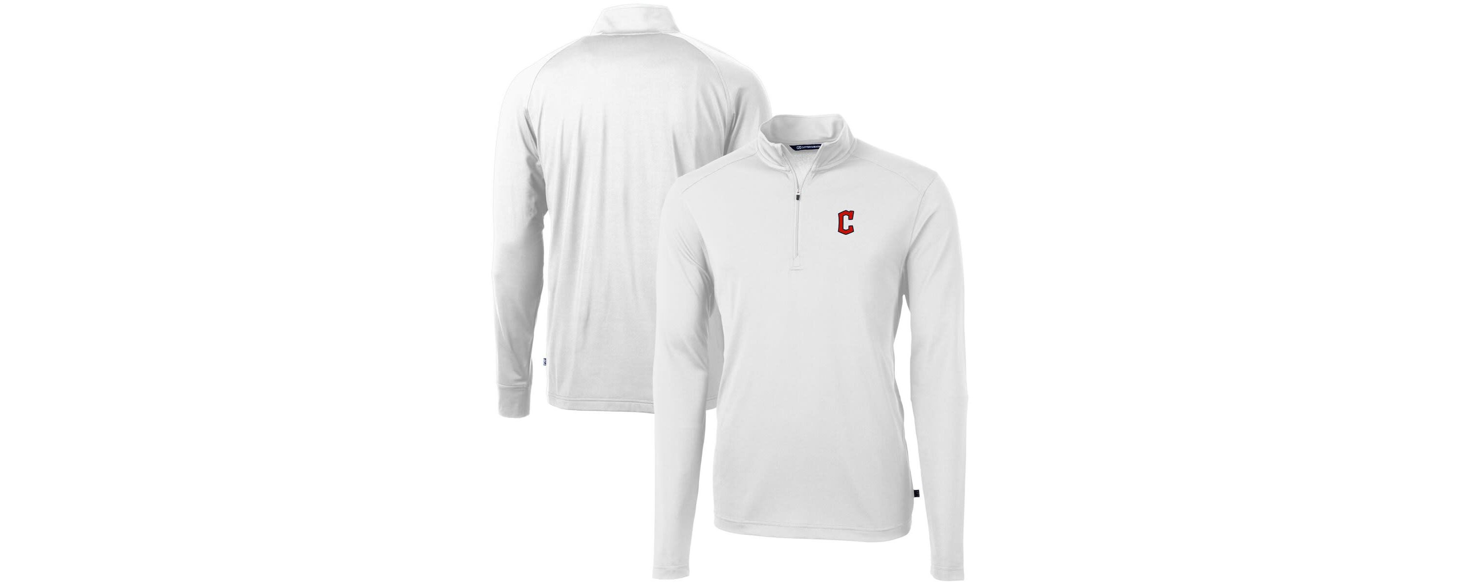 MLB Cleveland Guardians Virtue Eco Pique Recycled Quarter-Zip Pullover Top