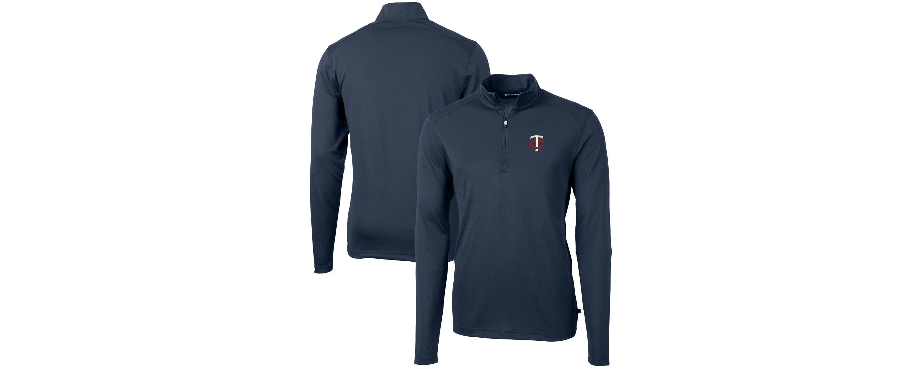 MLB Minnesota Twins Virtue Eco Pique Recycled Quarter-Zip Pullover Top