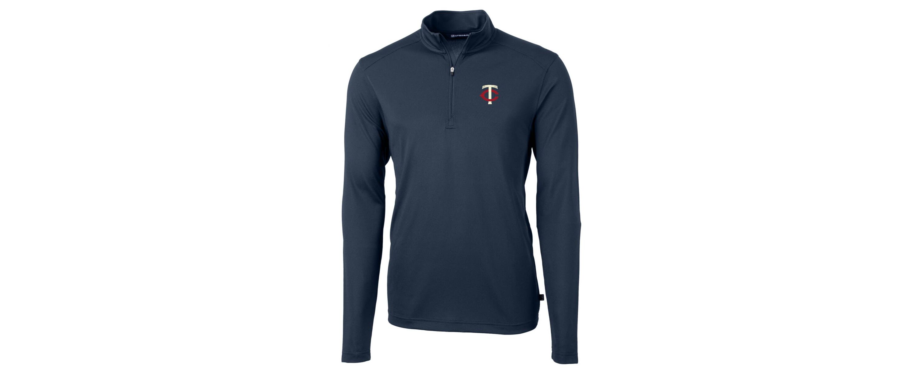 MLB Minnesota Twins Virtue Eco Pique Recycled Quarter-Zip Pullover Top