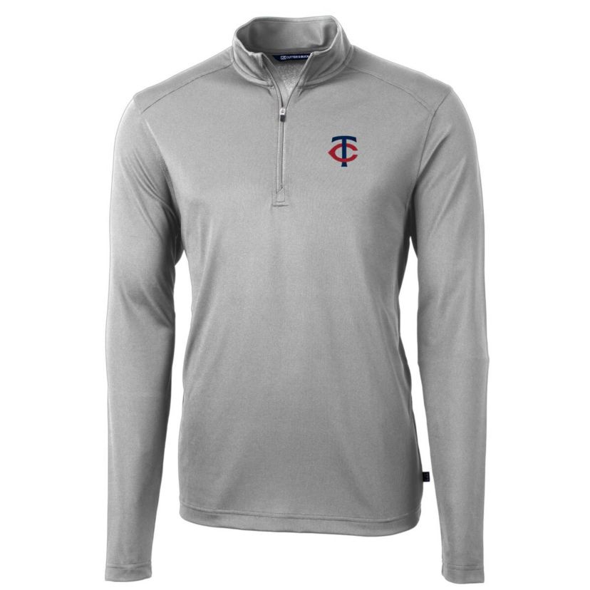 MLB Minnesota Twins Virtue Eco Pique Recycled Quarter-Zip Pullover Top