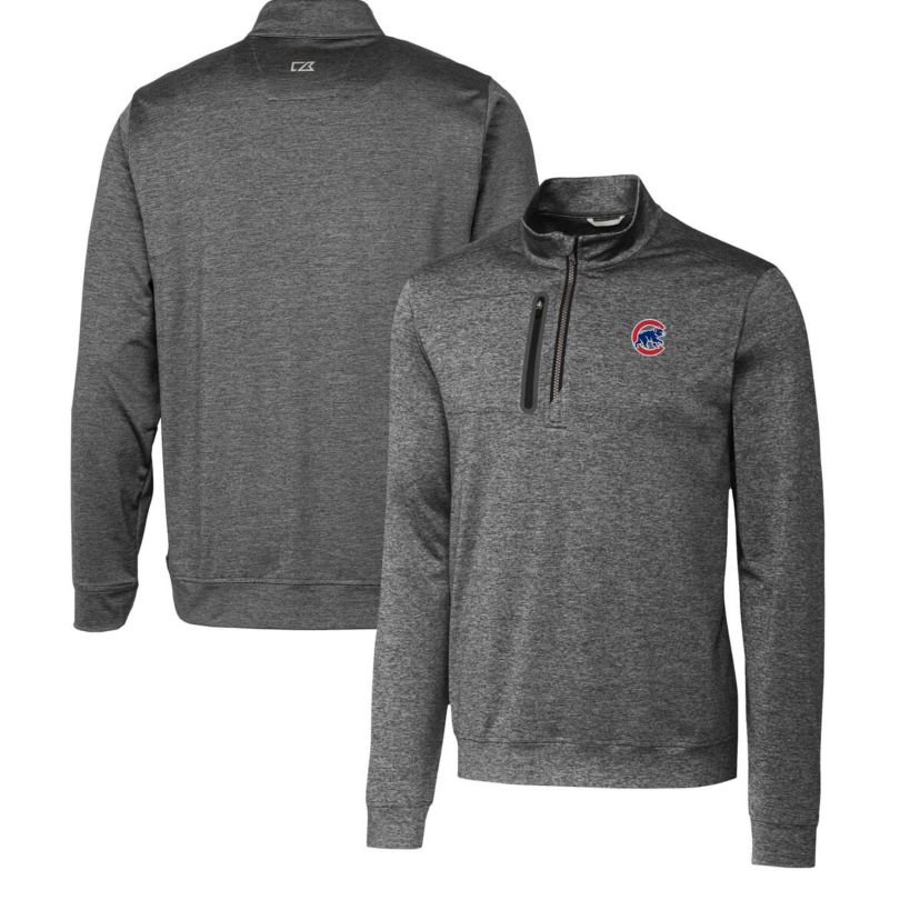 MLB Chicago Cubs Stealth ed Quarter-Zip Pullover Top