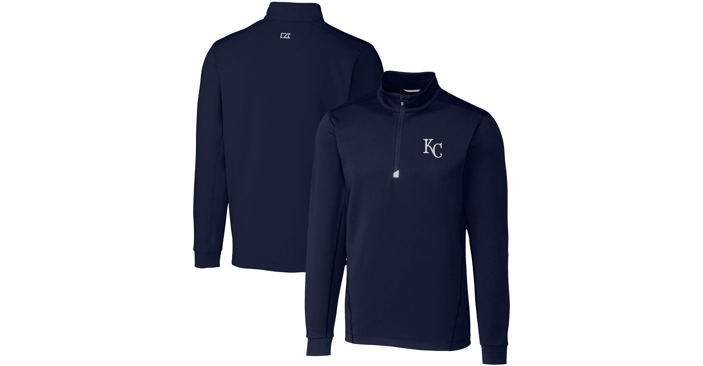 MLB Kansas City Royals Big & Tall Traverse Stretch Quarter-Zip Pullover Top