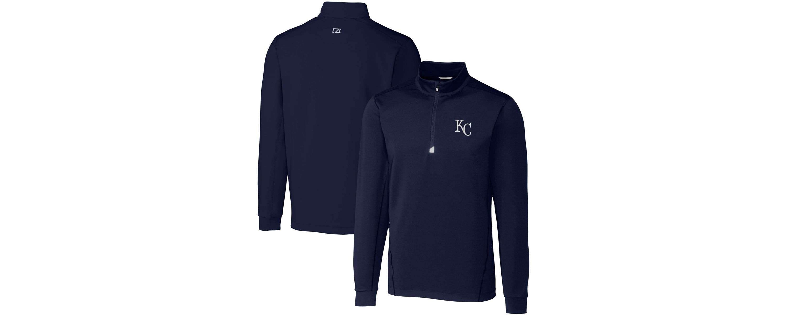 MLB Kansas City Royals Big & Tall Traverse Stretch Quarter-Zip Pullover Top