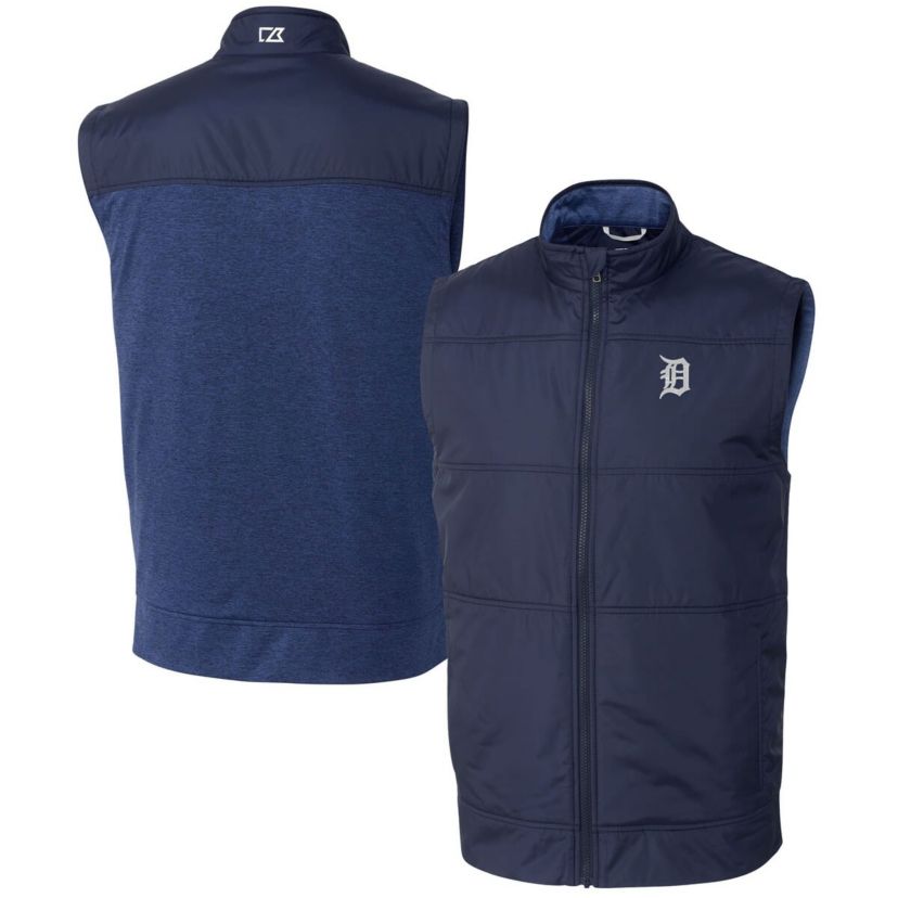 MLB Detroit Tigers Big & Tall Stealth Hybrid Quilted Windbreaker Full-Zip Vest