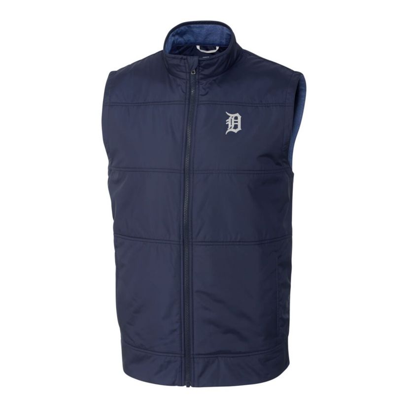 MLB Detroit Tigers Big & Tall Stealth Hybrid Quilted Windbreaker Full-Zip Vest