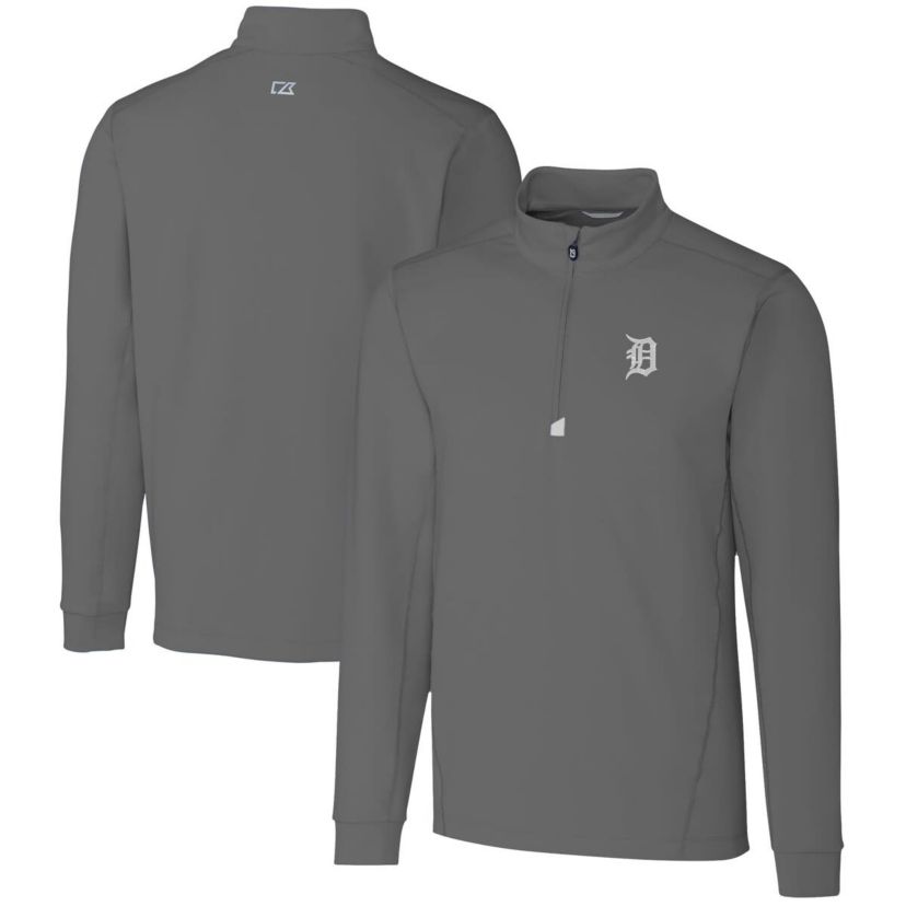MLB Detroit Tigers Big & Tall Traverse Stretch Quarter-Zip Pullover Top