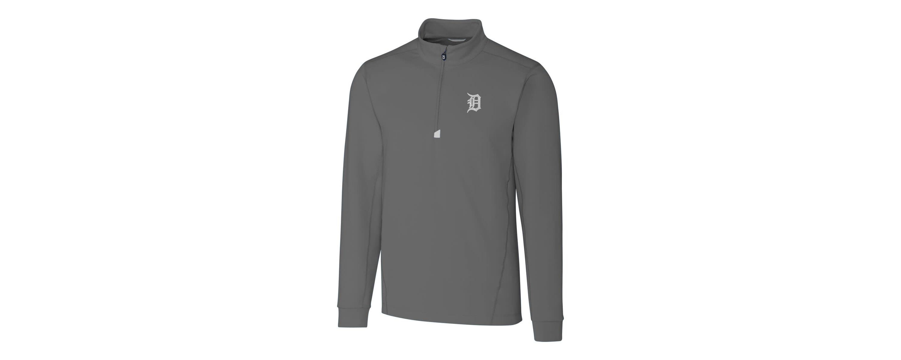 MLB Detroit Tigers Big & Tall Traverse Stretch Quarter-Zip Pullover Top