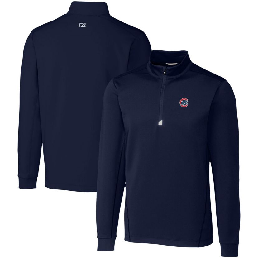 MLB Chicago Cubs Big & Tall Traverse Stretch Quarter-Zip Pullover Top