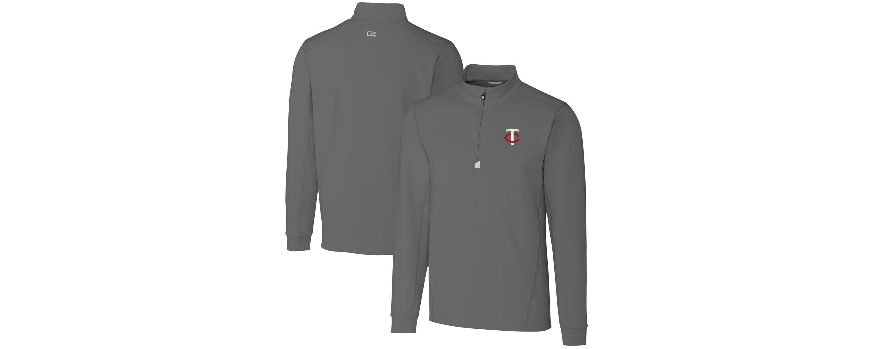 MLB Minnesota Twins Big & Tall Traverse Stretch Quarter-Zip Pullover Top