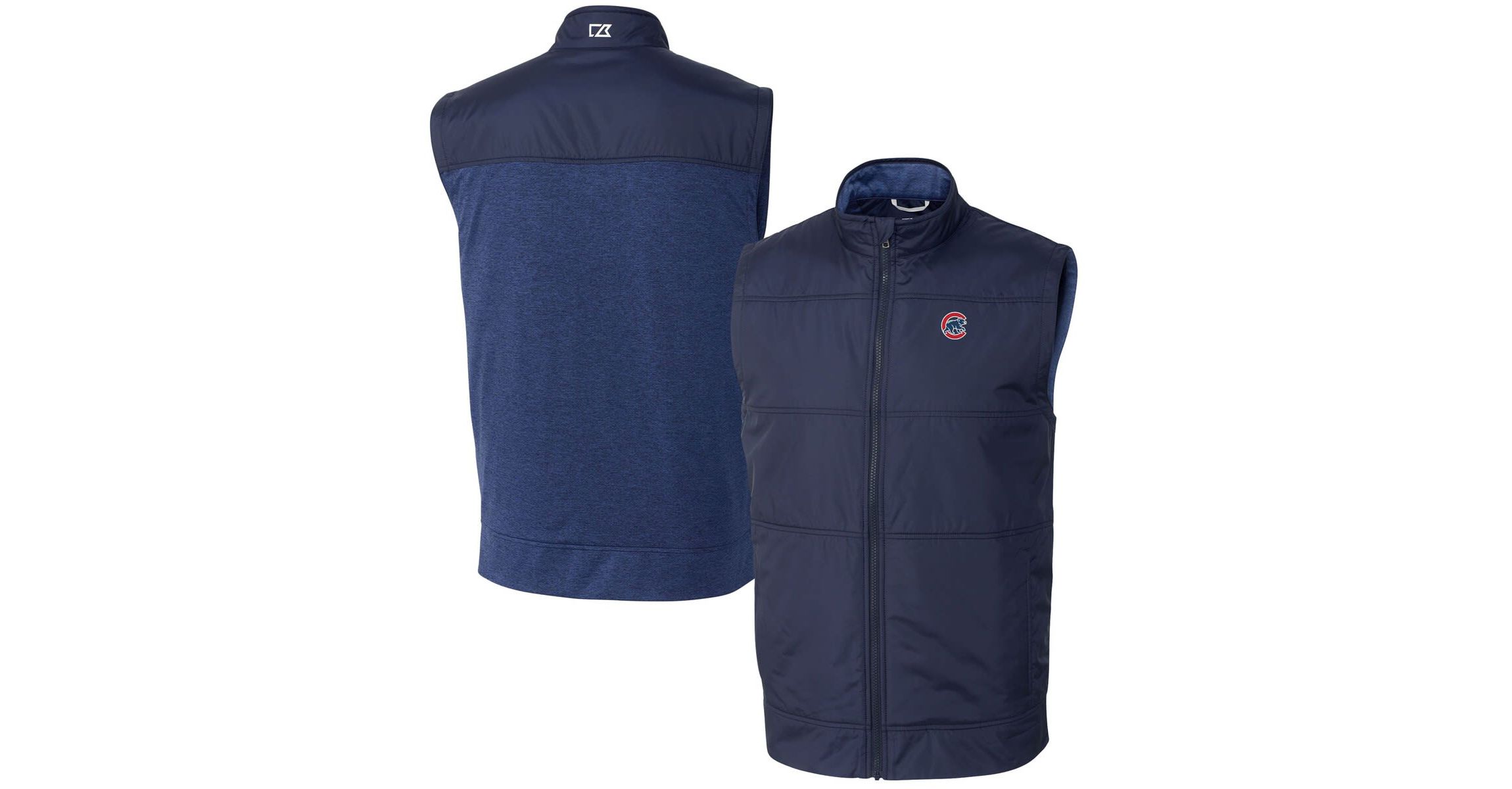 MLB Chicago Cubs Big & Tall Stealth Hybrid Quilted Windbreaker Full-Zip Vest