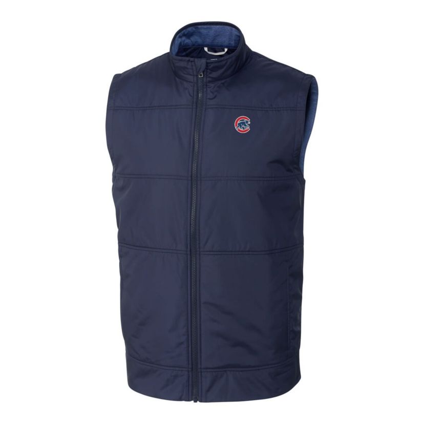 MLB Chicago Cubs Big & Tall Stealth Hybrid Quilted Windbreaker Full-Zip Vest