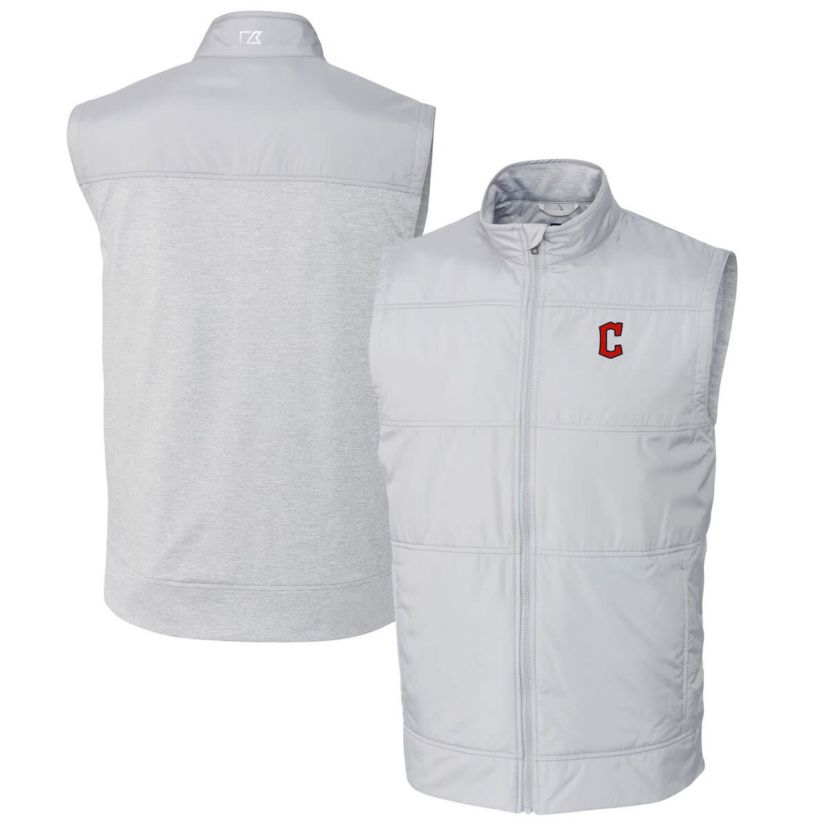 MLB Cleveland Guardians Big & Tall Stealth Hybrid Quilted Windbreaker Full-Zip Vest