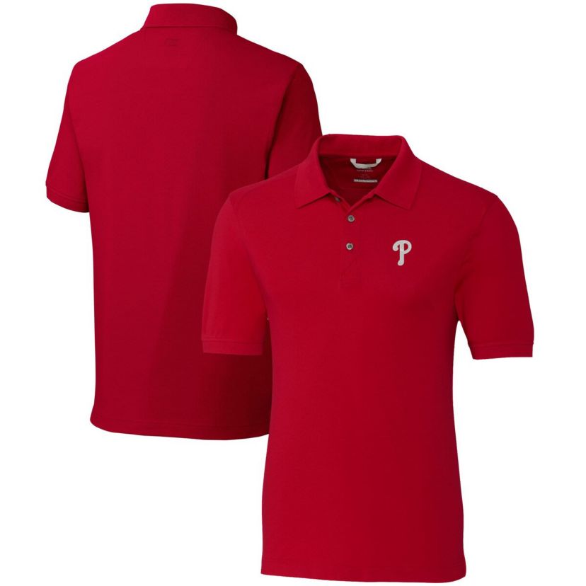 MLB Philadelphia Phillies Big & Tall Advantage Tri-Blend Pique Polo
