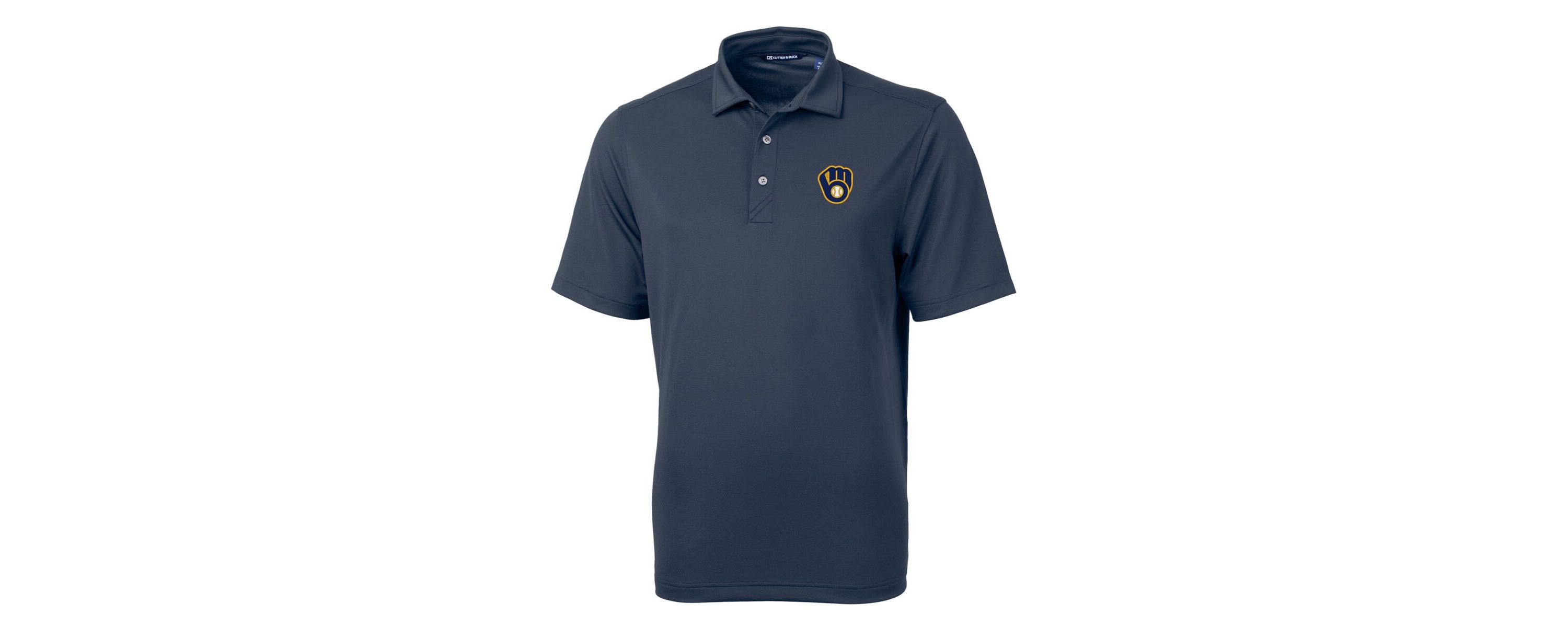 MLB Milwaukee Brewers Big & Tall Virtue Eco Pique Recycled Polo