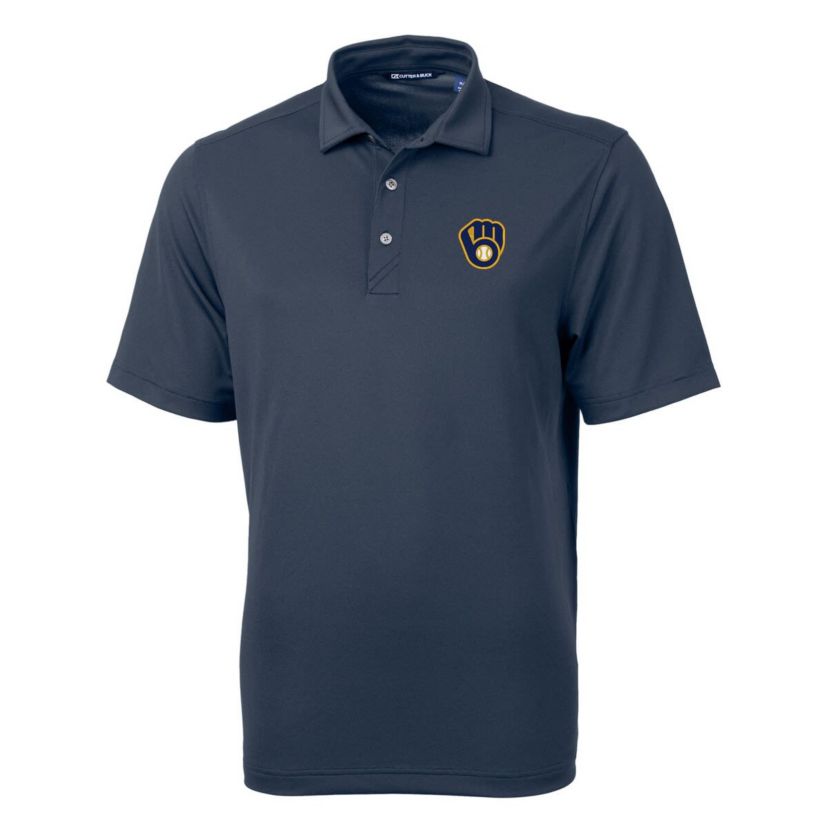 MLB Milwaukee Brewers Big & Tall Virtue Eco Pique Recycled Polo