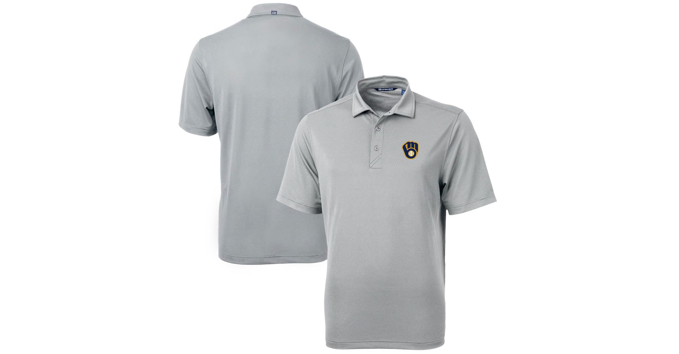 MLB Milwaukee Brewers Big & Tall Virtue Eco Pique Recycled Polo