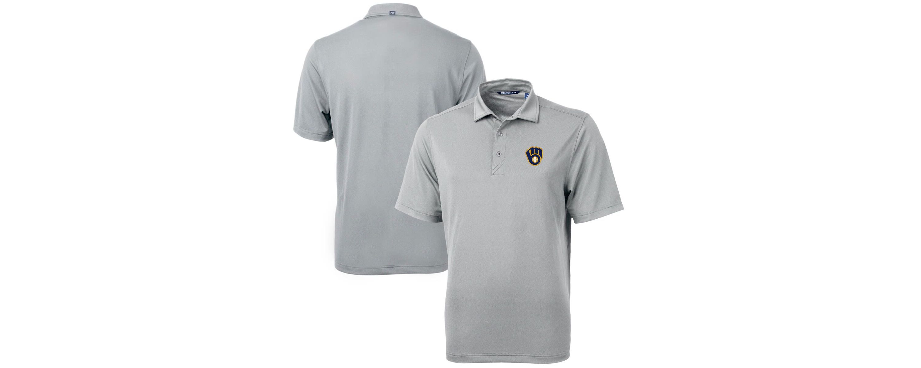 MLB Milwaukee Brewers Big & Tall Virtue Eco Pique Recycled Polo